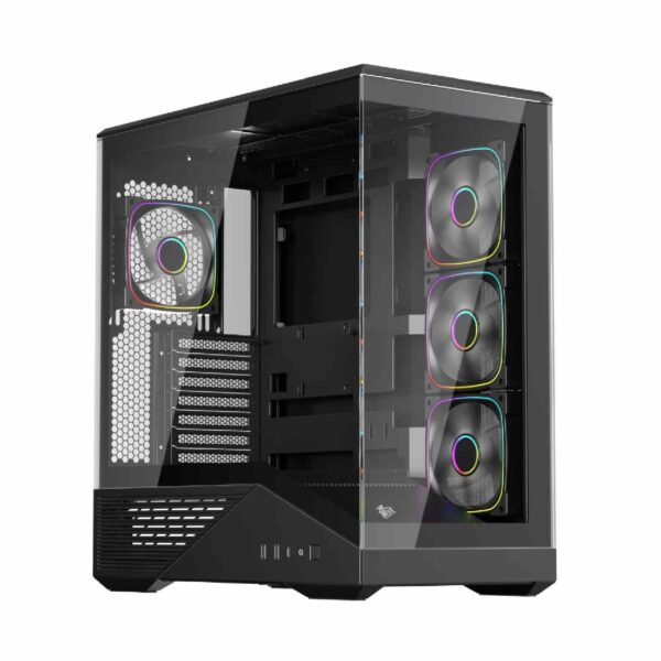 1stPlayer Case ATX GM7 Black – 4x 120mm A-RGB Fans / USB-C / Tempered Glass