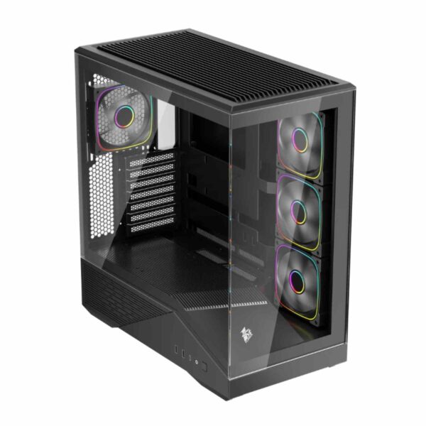 1stPlayer Case ATX GM7 Black – 4x 120mm A-RGB Fans / USB-C / Tempered Glass