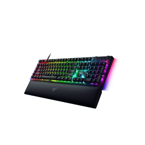 Razer BLACKWIDOW V4 – RGB Gaming Mechanical Keyboard – Underglow LED – Macro – Green Clicky Switches