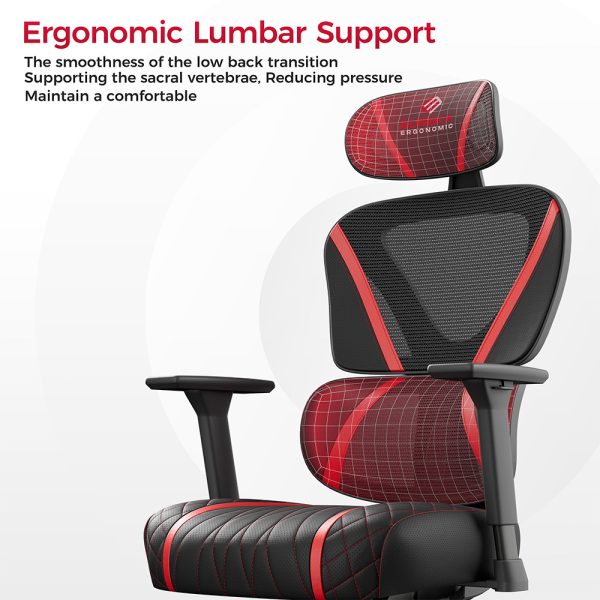 Eureka Ergonomic® ERK-GC06-R - Gaming Καρέκλα