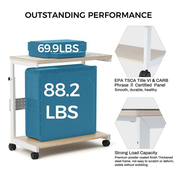 Βάση Μονάδας Η/Υ ΛΕΥΚΗ - Eureka Ergonomic® ARCH-MW-EU 64x30x58-73cm