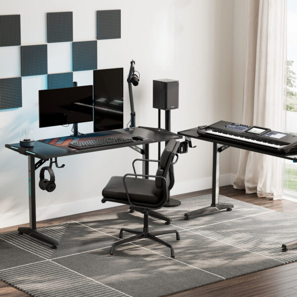 Eureka Ergonomic® ERK-GIP-55B-V2 Gaming Γραφείο  148x60x79.5cm6