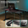 Eureka Ergonomic® ERK-GIP-55B-V2 Gaming Γραφείο  148x60x79.5cm6