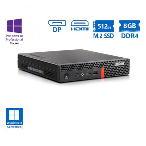 Lenovo ThinkCentre M720q Tiny i5-8500T/8GB DDR4/512GB M.2 SSD/No ODD/Windows 11/ Grade A Refurbished PC