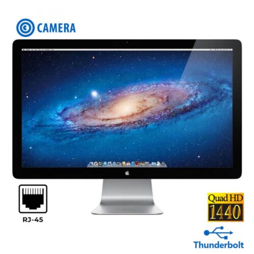 REFURBISHED Monitor Thunderbolt Display A1407 IPS/Apple/27``QHD/2560x1440/Silver/Camera/Thunderbolt & LAN