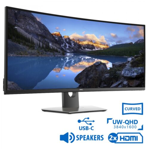REFURBISHED Monitor UltraSharp U3818DW Curved/Dell/38``UW-QHD/3840x1600/Black/w/Speakers/DP & 2xHDMI & USB
