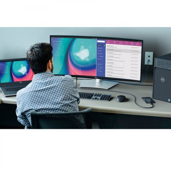 REFURBISHED Monitor UltraSharp U3421WE Curved/Dell/34”UW-QHD 60Hz/3440x1440/Silver/Black/w/Speakers/DP & 2x