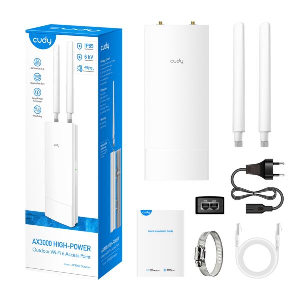 CUDY Access Point AP3000 Wi-Fi 6 Outdoor AX3000 High-Power (ΟΚ)