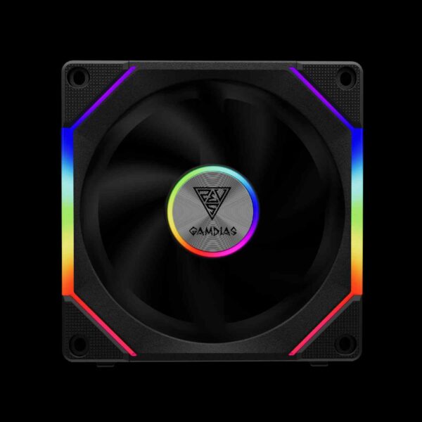 Gamdias AEOLUS P2-1203 Fan Pack 3x120mm – A-RGB / Reverse Blades / Daisy Chain / Infinity Mirror (T)