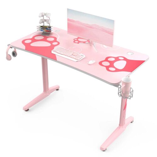 Eureka Ergonomic® ZX-GIP-P47PK-RU Gaming Γραφείο 120x60x77cm Ροζ