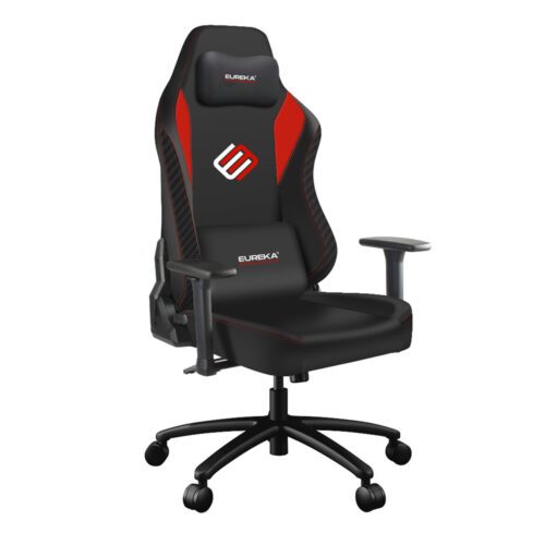Eureka Ergonomic® ERK-GC09-R-GR Μαύρο & Κόκκινο Gaming Καρέκλα