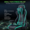 Eureka Ergonomic® ERK-YYK-GC-03 RGB Gaming Καρέκλα με Remote controller