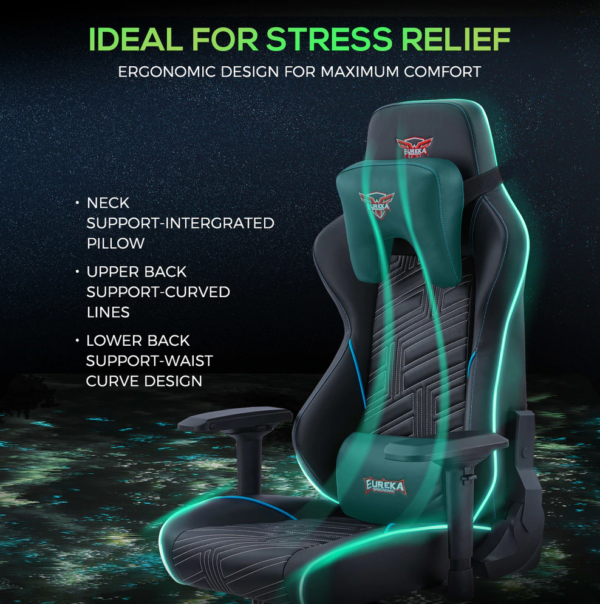 Eureka Ergonomic® ERK-YYK-GC-03 RGB Gaming Καρέκλα με Remote controller