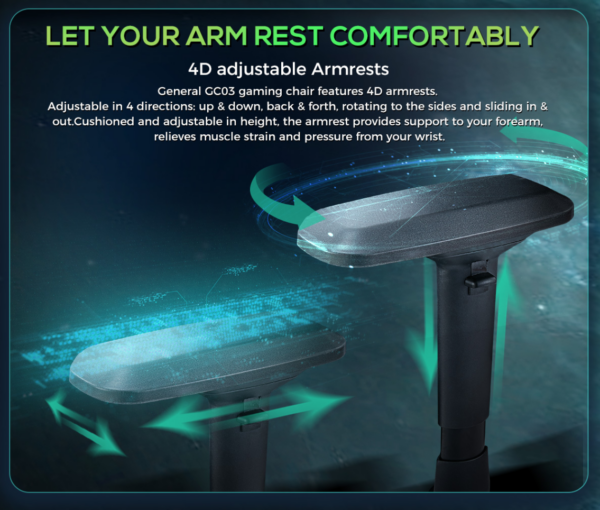 Eureka Ergonomic® ERK-YYK-GC-03 RGB Gaming Καρέκλα με Remote controller