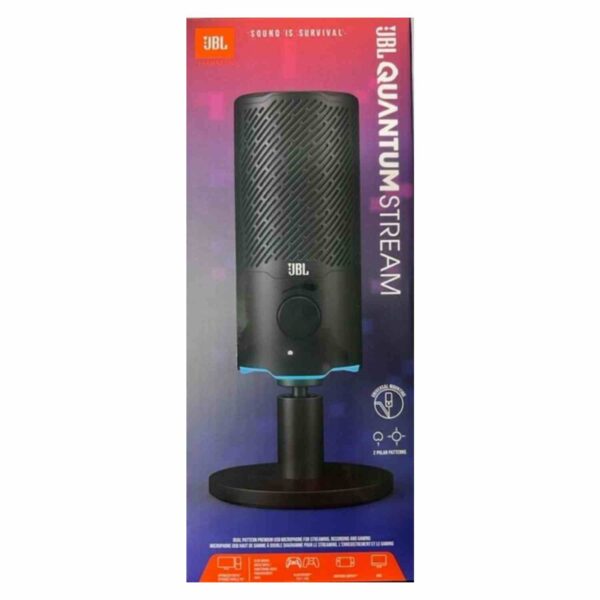 JBL Quantum Stream – USB Dual Condenser Microphone RGB για Streaming & Gaming – Επιτραπέζιο Πυκνωτικό Μικρόφωνο