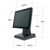 NG USED ALL IN ONE POS TERMINAL, 15in, i5 5350U, 4GB, 128GB M.2 SATA, WIN10 PRO, ΜΑΥΡΟ.