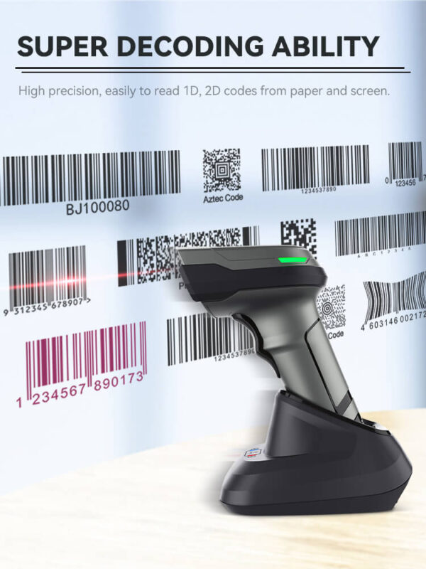 NG BAR-2405 ΑΣΥΡΜΑΤΟ BARCODE SCANNER, 2D, 2.4+ΒΤ, 2200 mAh