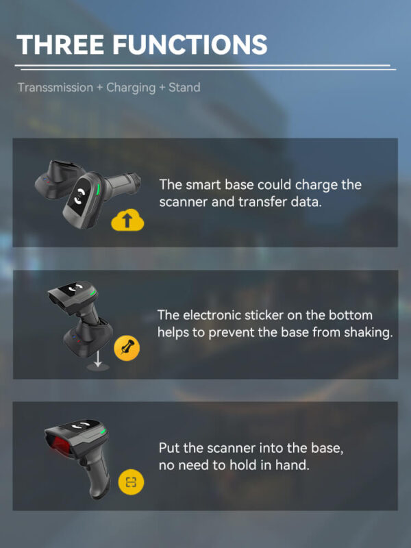 NG BAR-2405 ΑΣΥΡΜΑΤΟ BARCODE SCANNER, 2D, 2.4+ΒΤ, 2200 mAh