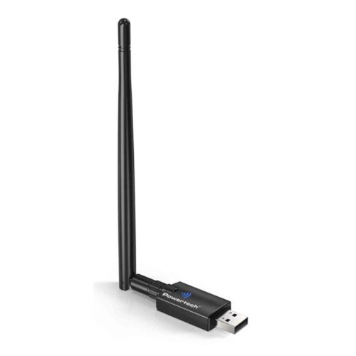 POWERTECH ασύρματος USB αντάπτορας δικτύου PT-1386, 900Mbps WiFi 6, Bluetooth 5.3