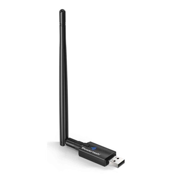 POWERTECH ασύρματος USB αντάπτορας δικτύου PT-1386, 900Mbps WiFi 6, Bluetooth 5.3