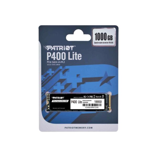 Patriot Viper P400 Lite 1TB NVMe SSD – PCIe 4.0 M.2 2280 / 3500MB/s Read / 2700MB/s Write (Τ)
