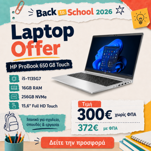 B2S REFURBISHED HP ProBook 650 G8 i5-1135G7/16GB/500NVMe/15.6''FHD TOUCH/Windows 11 (SP)