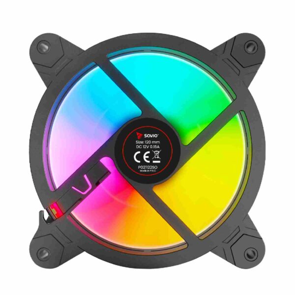 SAVIO FAN-01 4-pack 120mm ARGB fan including controller and remote control (T)