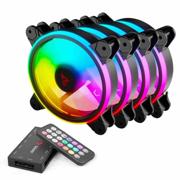 SAVIO FAN-01 4-pack 120mm ARGB fan including controller and remote control (T)