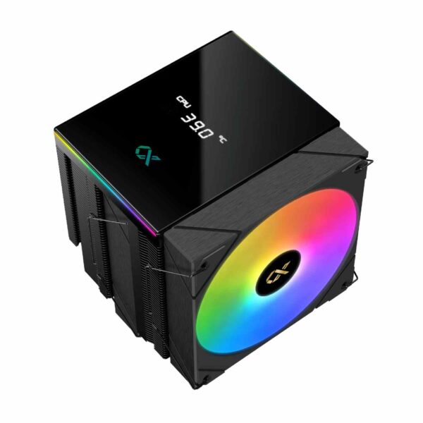 Xigmatek AK6 Dual Digital Ψύκτρα Επεξεργαστή με 2x ARGB Fans & Digital Display – LGA1851/AM5/AM4/1700/1200 Μαύρη