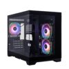 1stPlayer MV6-TP Black mATX Case με Panoramic Tempered Glass & 3 ARGB Fans (T)