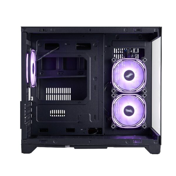1stPlayer MV6-TP Black mATX Case με Panoramic Tempered Glass & 3 ARGB Fans (T)