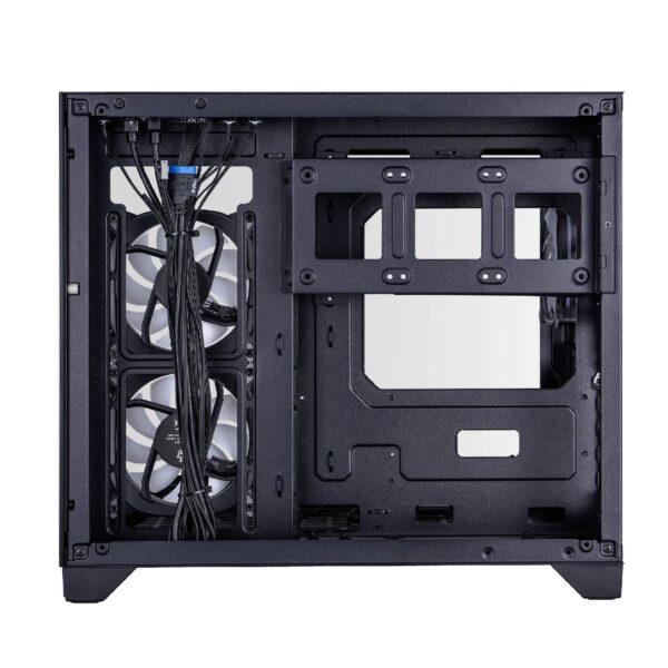 1stPlayer MV6-TP Black mATX Case με Panoramic Tempered Glass & 3 ARGB Fans (T)