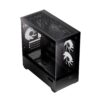 AeroCool P300D Digi-G-BK-v1 Κουτί mATX Mini Tower με Digital Display, USB-C & 3x 120mm A-RGB (Μαύρο) (T)
