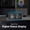 AeroCool P500D Digi-G-BK-v1 Κουτί ATX με Digital Display, USB-C & 3x 120mm A-RGB Fans (Μαύρο) (T)