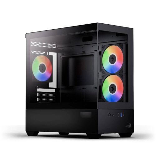 AeroCool P300D Digi-G-BK-v1 Κουτί mATX Mini Tower με Digital Display, USB-C & 3x 120mm A-RGB (Μαύρο) (T)