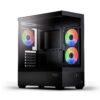 AeroCool P500D Digi-G-BK-v1 Κουτί ATX με Digital Display, USB-C & 3x 120mm A-RGB Fans (Μαύρο) (T)