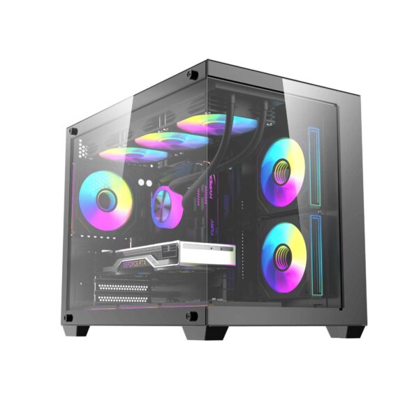 Darkflash B275 PRO Black ARGB Case mATX με 6x Infinity Mirror Fans (T)