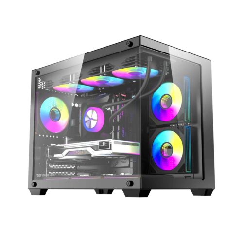 Darkflash B275 PRO Black ARGB Case mATX με 6x Infinity Mirror Fans (T)