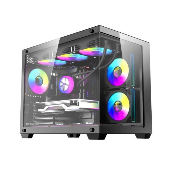 Darkflash B275 PRO Black ARGB Case mATX με 6x Infinity Mirror Fans (T)