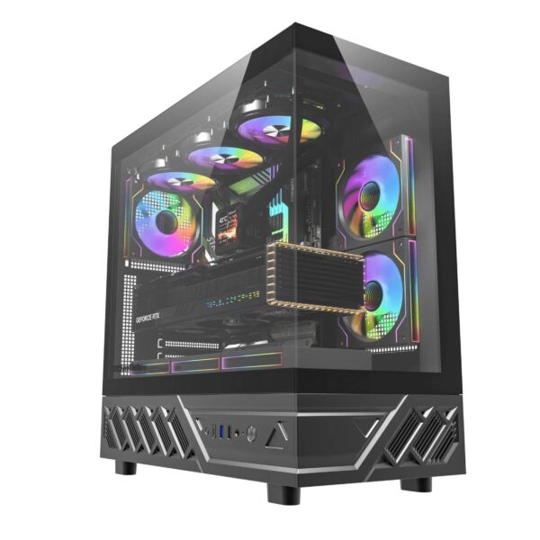 Darkflash DS950 Black ARGB Case ATX με 6x Infinity Mirror Fans & USB-C (T)