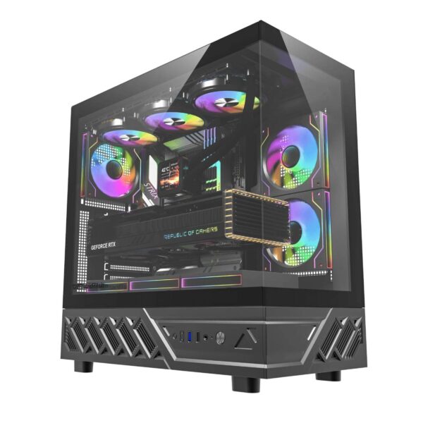 Darkflash DS950 Black ARGB Case ATX με 6x Infinity Mirror Fans & USB-C (T)