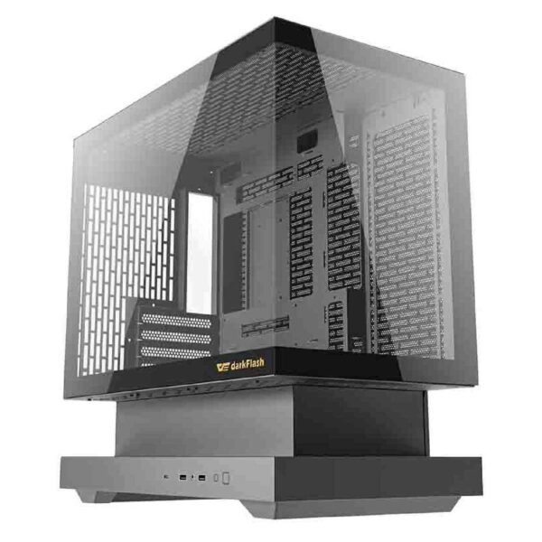 Darkflash F1 Black Θήκη Υπολογιστή – Midi Tower με 6x ARGB Ανεμιστήρες / Tempered Glass / USB-C / M-ATX ITX / Μαύρο (T)