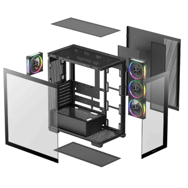 DeepCool CG580 4F V2 – ATX Mid Tower / 4x ARGB Fans / Tempered Glass / USB-C / Μαύρο