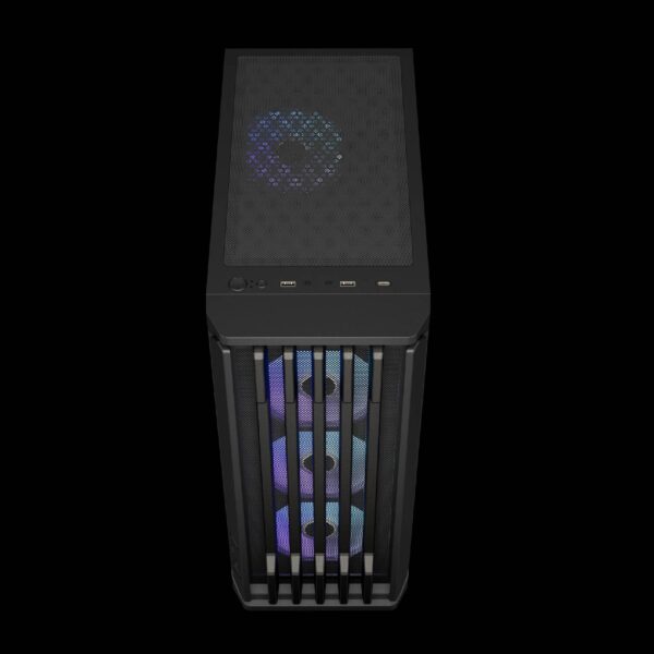 Gamdias AURA GC11 ARGB Black – ATX Mid Tower Κουτί Υπολογιστή με 4x ARGB Fans, Tempered Glass & USB-C (T)