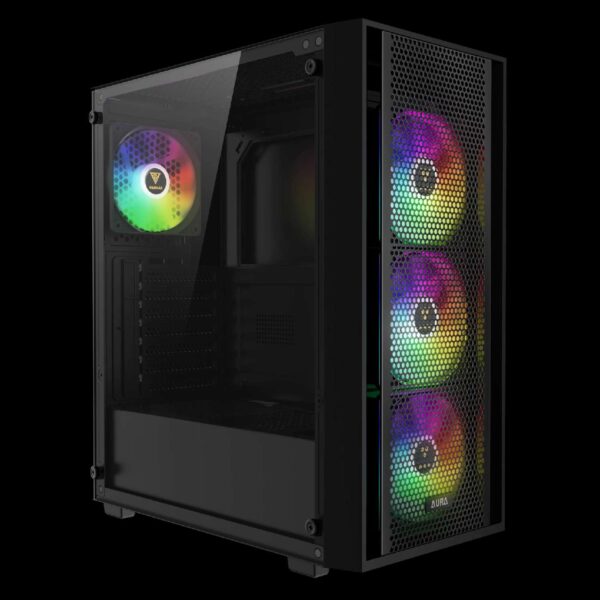 Gamdias AURA GC2 Elite , Midi Tower, Mesh, 4x RGB Fans, Tempered Glass, Μαύρο (T)