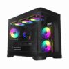 Gamemax HYPE-M Black mATX Case – Κουτί Υπολογιστή με 3x120mm ARGB Ανεμιστήρες / Curved Tempered Glass (T)
