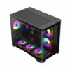 Gamemax HYPE-M Black mATX Case – Κουτί Υπολογιστή με 3x120mm ARGB Ανεμιστήρες / Curved Tempered Glass (T)