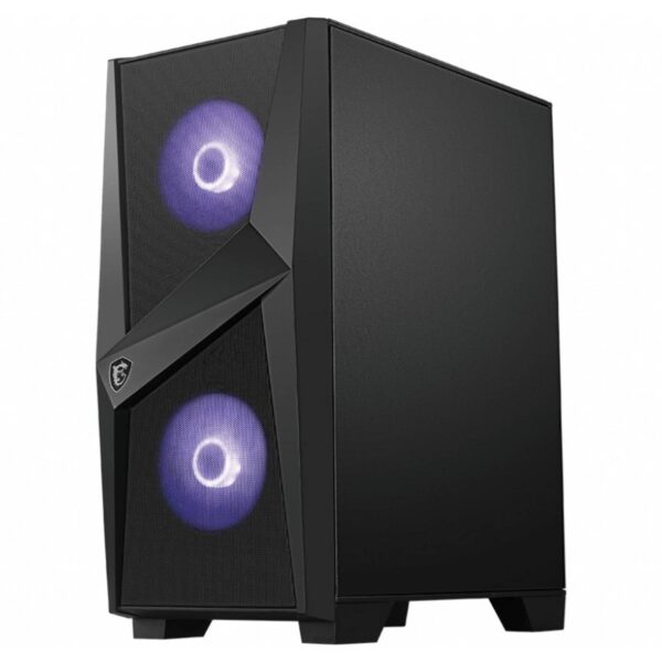 MSI MAG FORGE 100M Mid Tower Gaming Κουτί Υπολογιστή με 2x ARGB Fans & Tempered Glass (T)