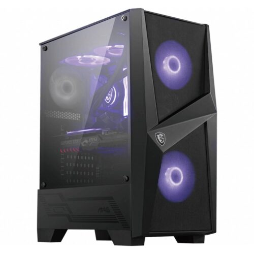 MSI MAG FORGE 100M Mid Tower Gaming Κουτί Υπολογιστή με 2x ARGB Fans & Tempered Glass (T)