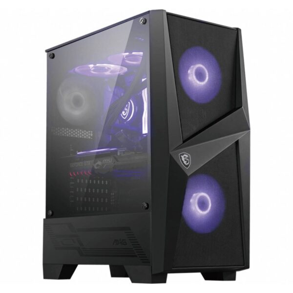 MSI MAG FORGE 100M Mid Tower Gaming Κουτί Υπολογιστή με 2x ARGB Fans & Tempered Glass (T)